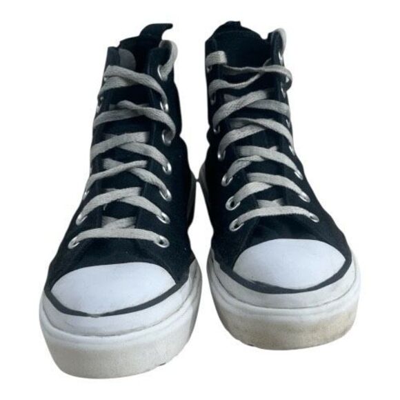 Converse Lugged Lift Platform Kids Sneakers Size 5 Black Canvas Hi Top Unisex - Picture 3 of 11